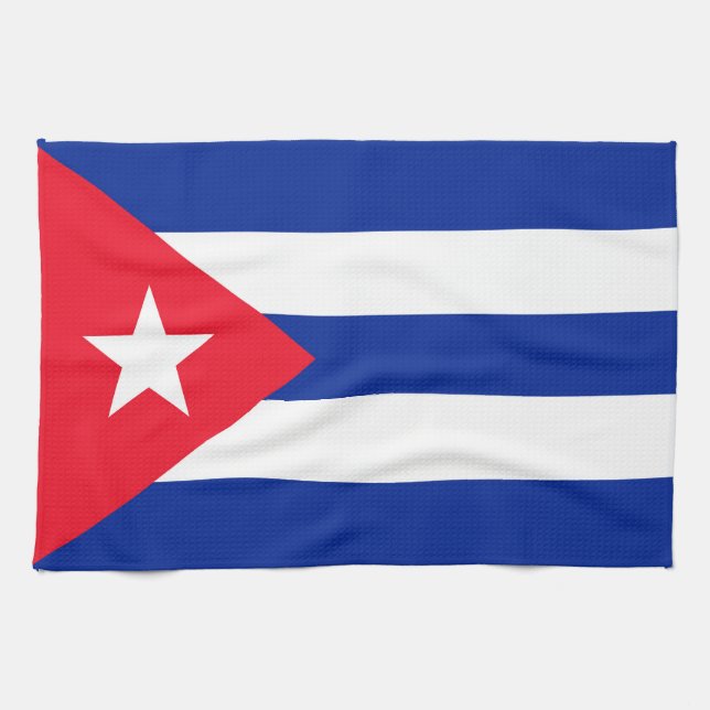 Cuba flag kitchen towel (Horizontal)