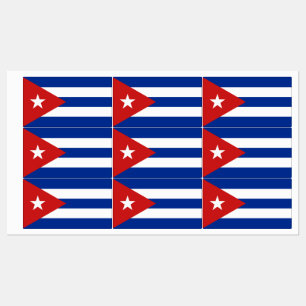 Cuba Flag Labels