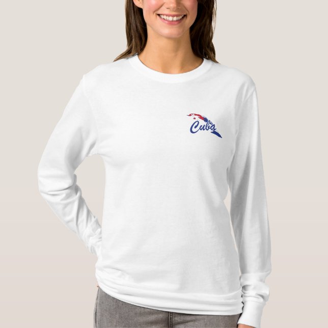 Cuba Flag Ladies T-Shirt - LIBRE Label (Front)