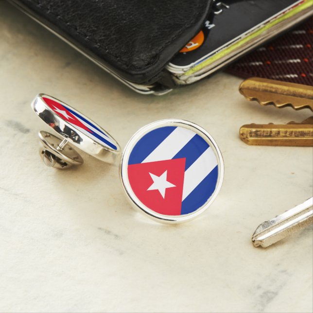 Cuba flag lapel pin (In Situ)