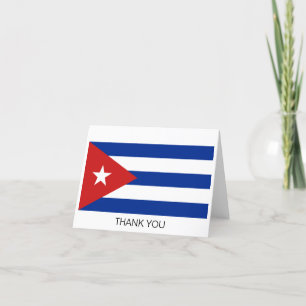 Cuba Flag Letterpress Thank You Card
