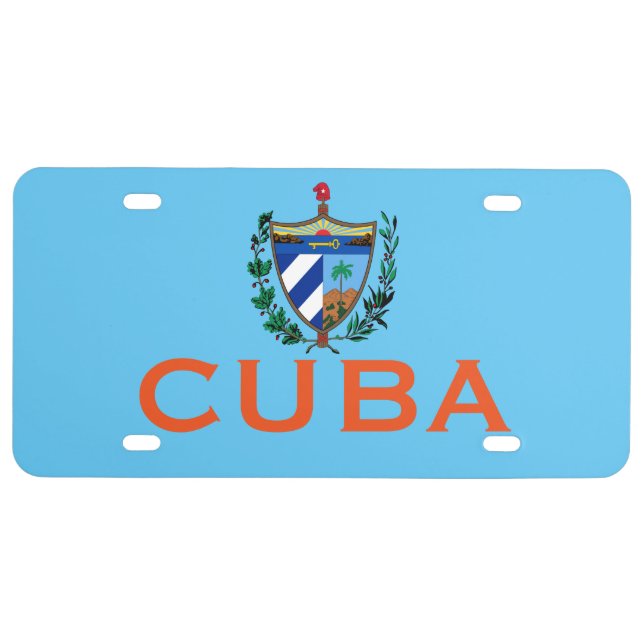 Cuba - Flag License Plate (Front)