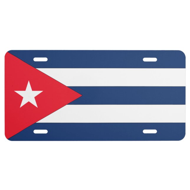 Cuba Flag License Plate (Front)