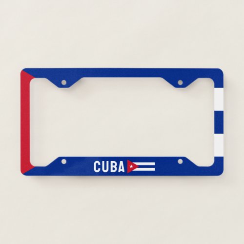 Cuba Flag License Plate Frame