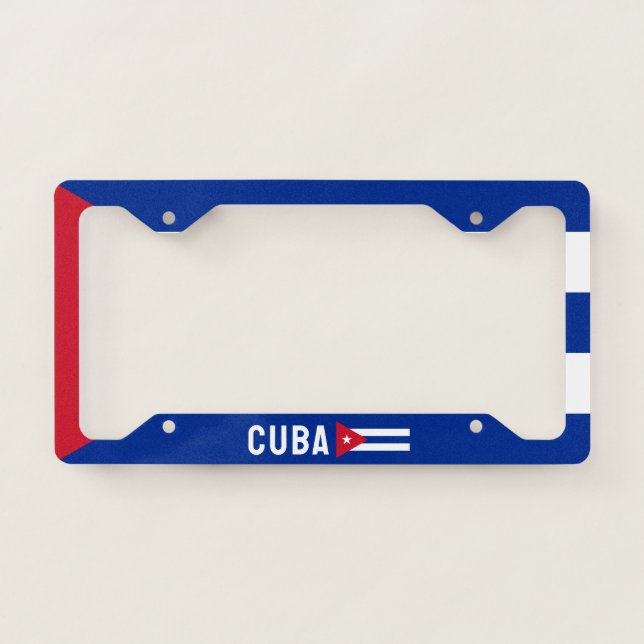Cuba Flag License Plate Frame (Front)