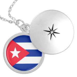 Cuba flag locket necklace