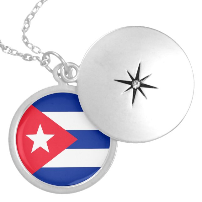 Cuba flag locket necklace (Front)