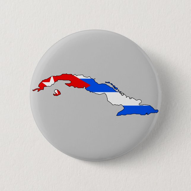 Cuba flag map button (Front)