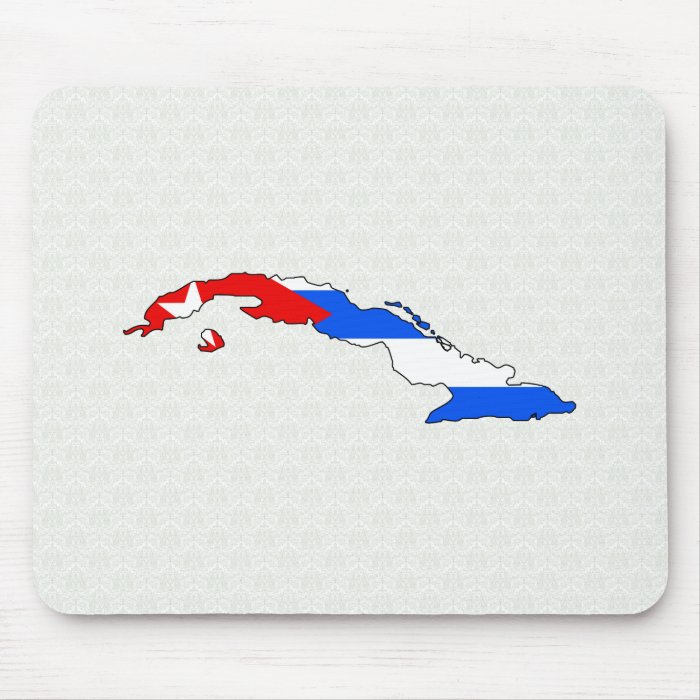 Cuba Flag Map full size Mouse Pads