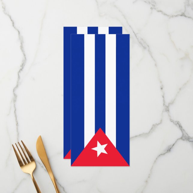 Cuba flag menu (Front/Back In Situ)