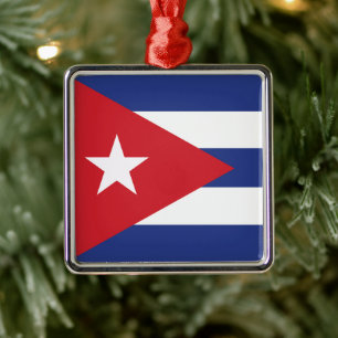 Cuba Flag Metal Ornament