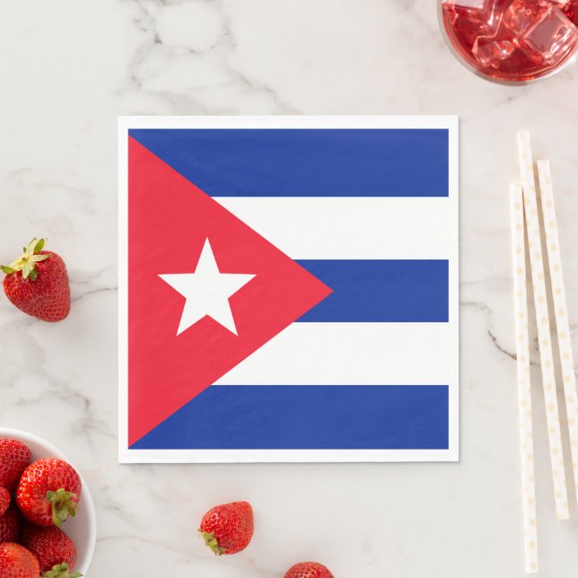 Cuba flag napkins (Insitu)