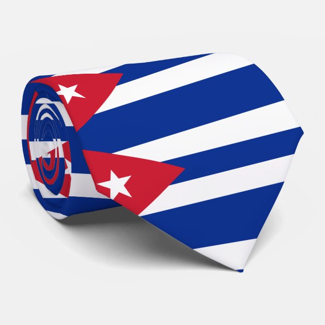 Cuba flag neck tie (Rolled)
