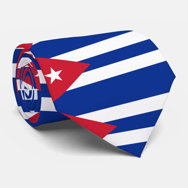 Cuba flag neck tie (Rolled)