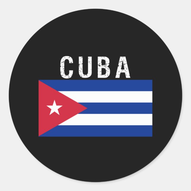 Cuba,flag of Cuba Classic Round Sticker (Front)