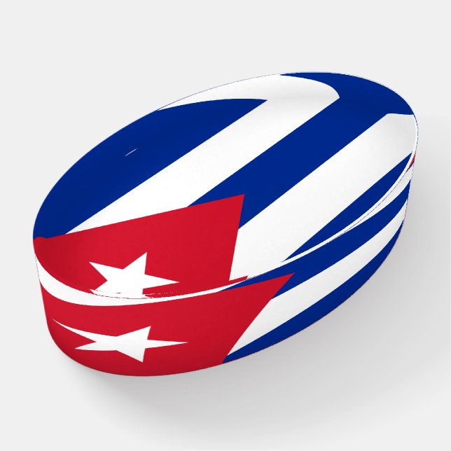 Cuba Flag Paperweight (Angled)