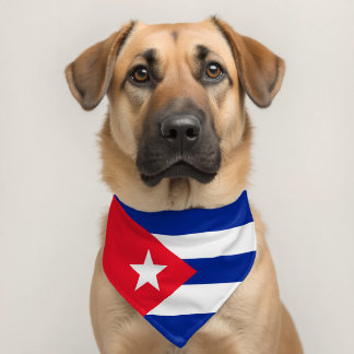 Cuba flag pet bandana collar