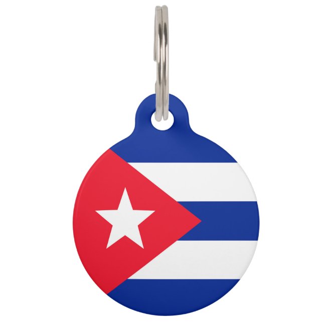 Cuba flag pet ID tag (Front)