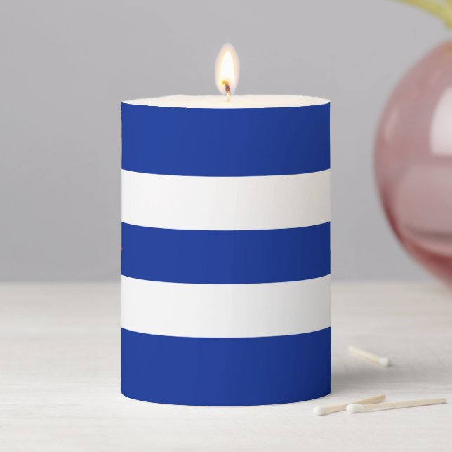 Cuba flag pillar candle (In Situ)