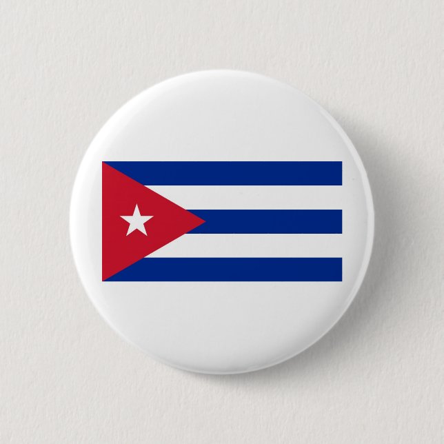Cuba Flag Pinback Button (Front)