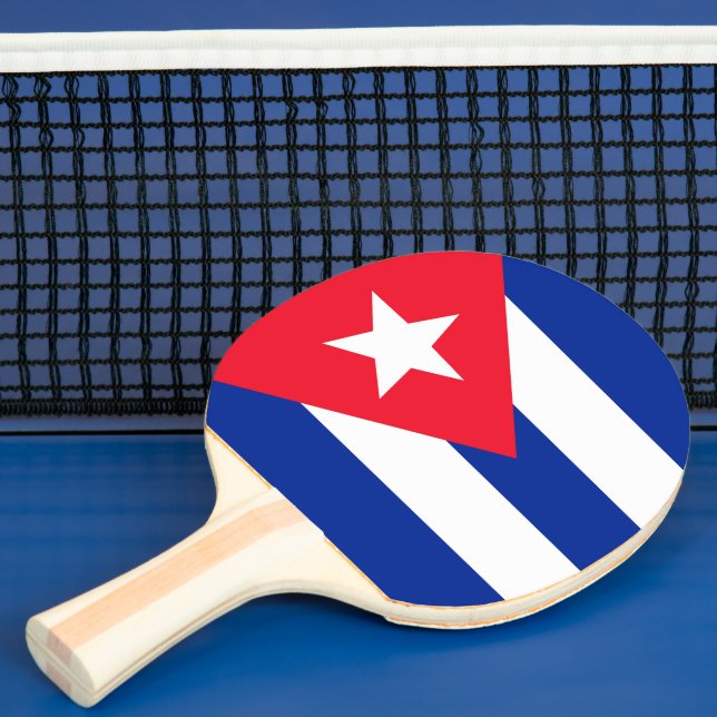 Cuba flag ping pong paddle (Insitu)