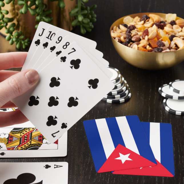 Cuba flag poker cards (In Situ)