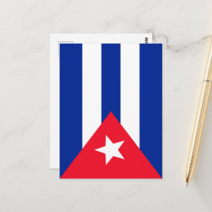 Cuba flag postcard