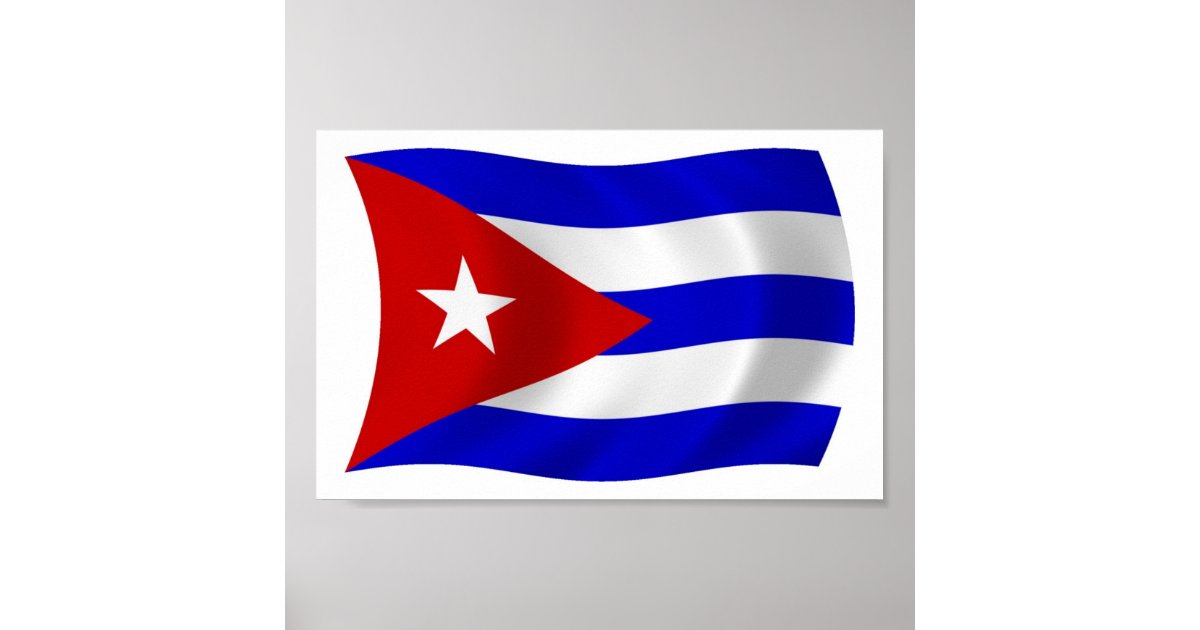 Cuba Flag Poster Print | Zazzle