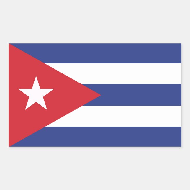 Cuba Flag Rectangular Sticker (Front)