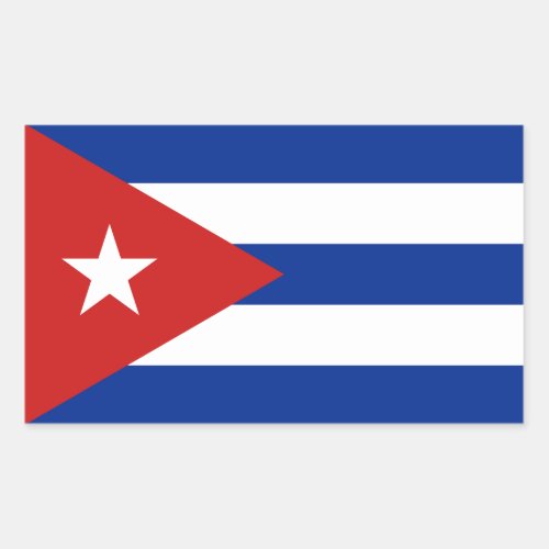 Cuba Flag Rectangular Sticker