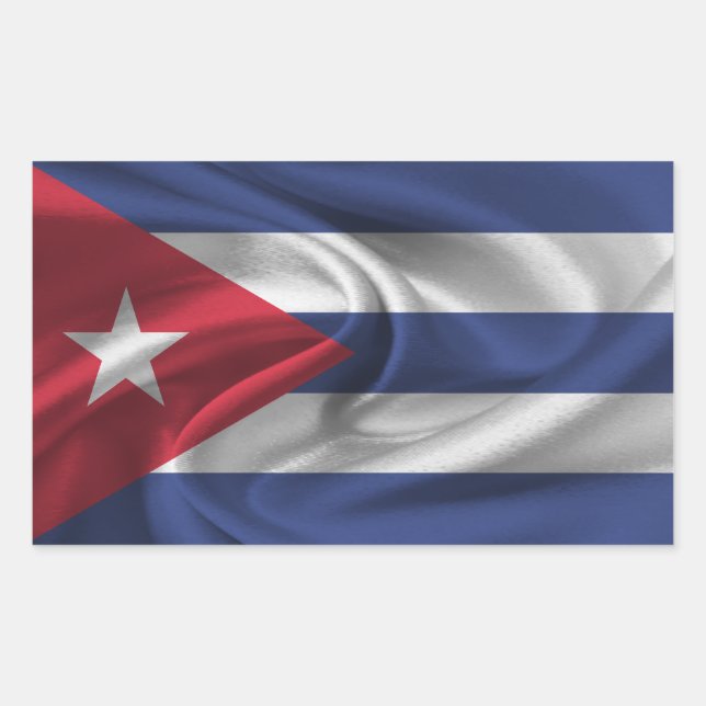 Cuba Flag Rectangular Sticker (Front)