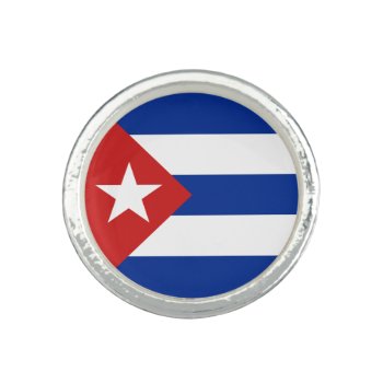 Cuba Flag Ring by topdivertntrend at Zazzle