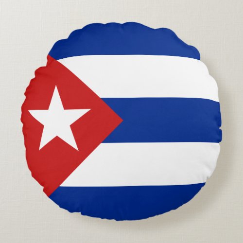 Cuba Flag Round Pillow