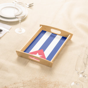 Cuba flag serving tray