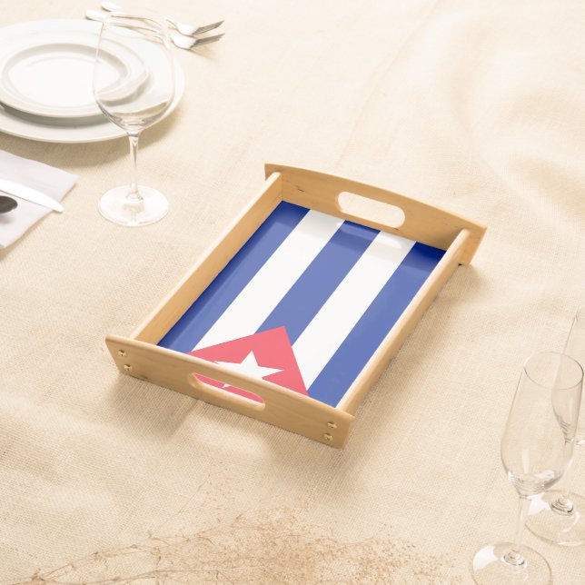 Cuba flag serving tray (Front)
