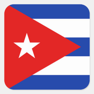 Cuba Flag Square Sticker