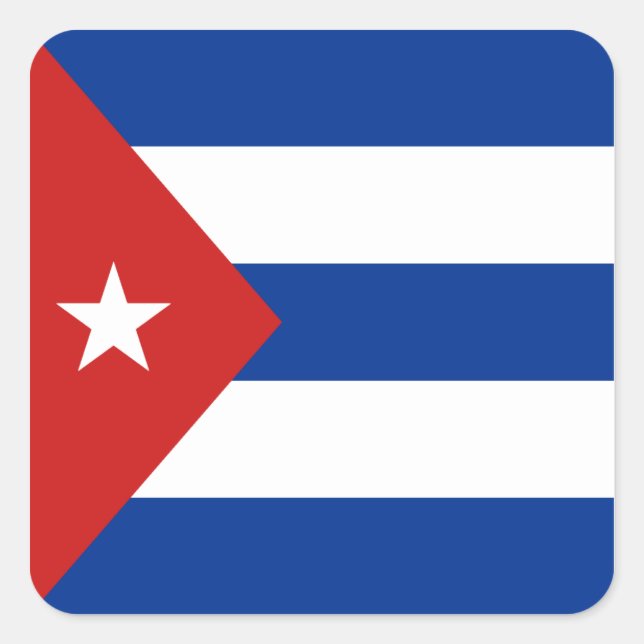 Cuba Flag Sticker (Front)