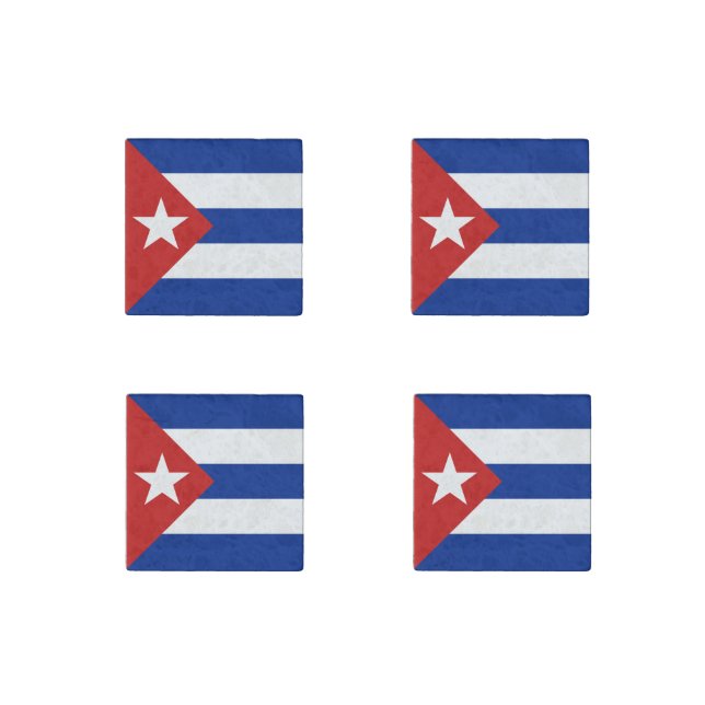 Cuba Flag Stone Magnet (Front)
