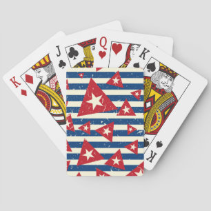 Cuba Flag Vintage Minimal Backpack Poker Cards