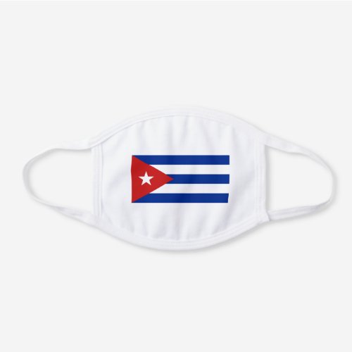 Cuba Flag White Cotton Face Mask