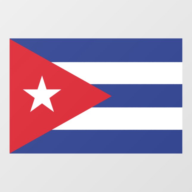 Cuba Flag Window Cling (Sheet)