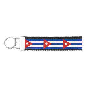 Cuba Flag Wrist Keychain