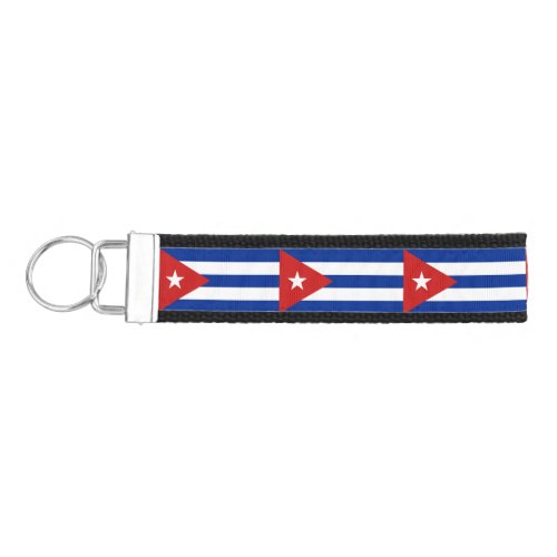 Cuba Flag Wrist Keychain