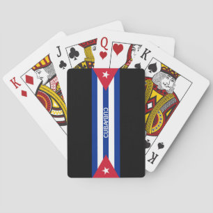 Cuba flags and text poker cards