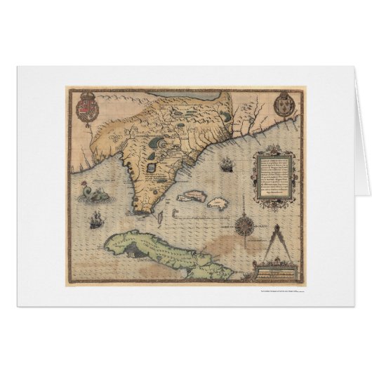 Cuba & Florida Map 1591 Cards (Front Horizontal)