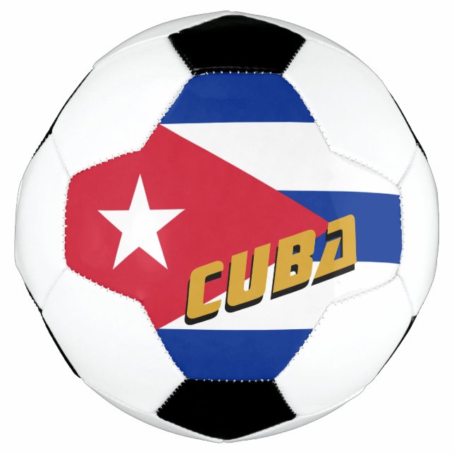 Cuba Football & Cuban Flag / Sports Soccer Ball (Front)