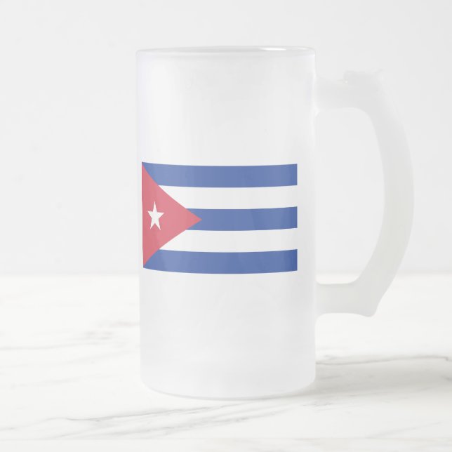 cuba frosted glass beer mug (Right)