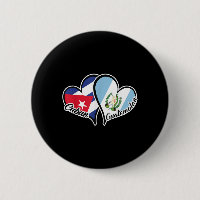 Cuba Guatemala Flag Heart Half Cuban Half Guatemal