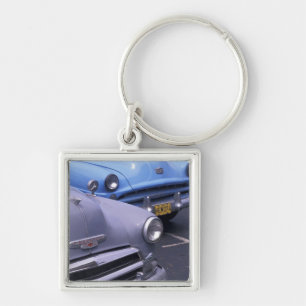 Cuba, Havana. Classic 1950's autos Keychain