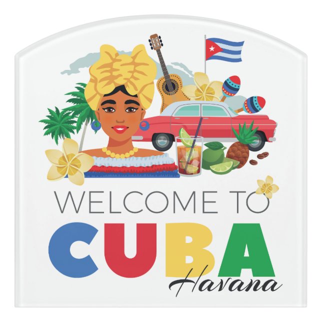 Cuba Havana Door Sign (Contour Front)